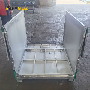 כבד פלדה מגולוון מתכת מרובע ביניים בתפזורת מכולות אחסון מתקפל ibc מחסן ibc - Product Image 6