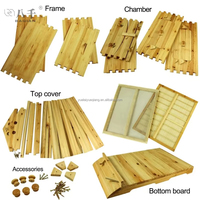 Kit de Colmena de Flujo Automático para Abejas Cajas de Grado Alimenticio para Apicultura con 7 Marcos de Flujo de Miel para Apicultor Equipo de Apicultura