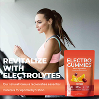 Compléments alimentaires en gommes électrolytiques OEM, assortiment varié de gommes électrolytiques avec du magnésium, du zinc, du potassium et de la vitamine C