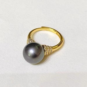 10555DIY Accessoire Bague en argent S925 avec plateau vide et motif feuille pour perles rondes de 9-12mm, pour bijoux féminins - Product Image 3