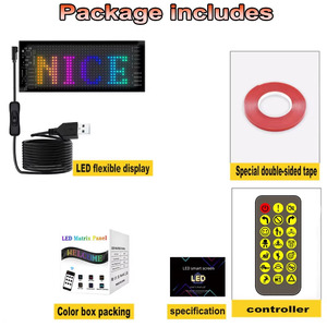Panneau matriciel LED flexible identification de <span class=keywords><strong>la</strong></span> lumière LED pour automobile Bluetooth affichage roulant intelligent babillard - Product Image 6