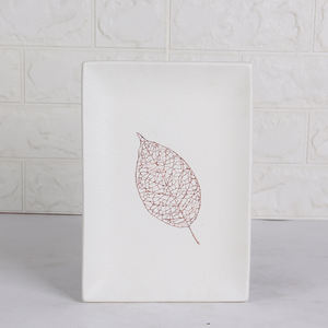 Plat à sushi écologique rectangulaire de 9 pouces pour présenter vos plats et assiettes japonais préférés avec motif végétal - Product Image 5