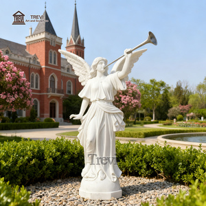 TREVI 공장 도매 유럽 대리석 서 천사 그림 동상 조각 성 야외 - Product Image 6
