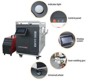 <span class=keywords><strong>ระบบ</strong></span><span class=keywords><strong>เชื่อม</strong></span>เลเซอร์ไฟเบอร์แบบมือถือ เครื่องเชื่อมพกพาสำหรับงานซ่อมเครื่องจักรกล การผลิตโลหะ ประสิทธิภาพ 2000 วัตต์ - Product Image 3