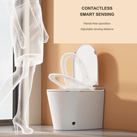 CE MWD WC intelligent monobloc avec affichage LED de la température, couvercle à fermeture douce, veilleuse, revêtement émaillé 3 couches, fonction bidet, vente en gros d'usine OEM