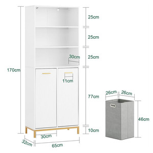 <span class=keywords><strong>Armoire</strong></span> <span class=keywords><strong>de</strong></span> <span class=keywords><strong>salle</strong></span> <span class=keywords><strong>de</strong></span> <span class=keywords><strong>bain</strong></span> <span class=keywords><strong>avec</strong></span> 2 paniers à <span class=keywords><strong>linge</strong></span> - Product Image 6