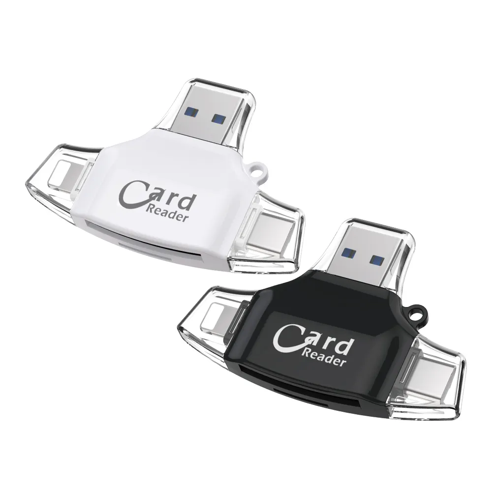 Pembaca kartu memori tipe C, adaptor kartu OTG 3 dalam 1 Tipe C ke SD Card Reader USB C ke USB Adapter untuk ponsel