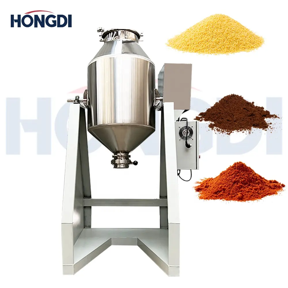304 material 100 kg mezcla de acero inoxidable para sal de leche en polvo CON MEZCLADOR DE DOBLE cono de cacao en polvo