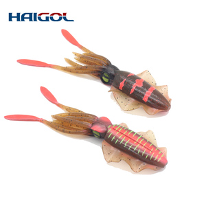Señuelos de Pesca de Calamar de Goma de Alta Calidad, Señuelos de <span class=keywords><strong>Pulpo</strong></span> para Pesca Vertical, Cebo de Calamar con Barba de 14.5 cm - Product Image 1