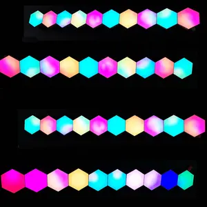 Meilleure configuration de pièce pour l'application de téléphone de jeu contrôlée Lumière LED hexagonale de couleur du nord de 16 millions de couleurs
