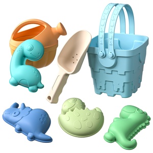Ensemble <span class=keywords><strong>de</strong></span> jouets <span class=keywords><strong>de</strong></span> <span class=keywords><strong>plage</strong></span> pour bébés en silicone souple sans BPA, seau et pelle éducatifs pour enfants et tout-petits, idéal pour l'extérieur et le sable - Product Image 1