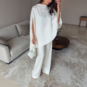 Conjunto de Pantalones Anchos Blancos Holgados de Primavera 2026 para Mujer, Atuendo Informal de Dos Piezas con Corte Irregular, Estilo Europeo y Americano - Product Image 4