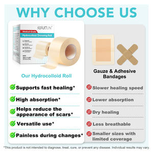 لفافة تضميد من الدرجة الطبية تقلل من الاحتكاك الغرواني المائي للعناية بالجروح تدعم الشفاء الطبيعي - Product Image 6