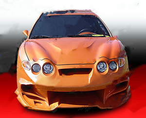 Para 2000-2002 Hyundai Tiburon 2DR Invader parachoques delantero parachoques trasero faldones laterales - Product Image 4