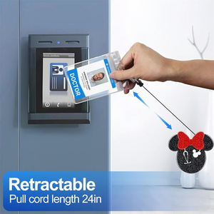 In stock acrylic rat head black easy-pull <b>buckle</b> with bow glitter rotating ID card <b>buckle</b>, a Nurses' Day gift. - Product Image 4