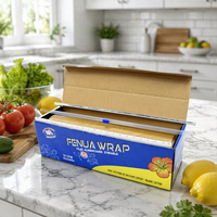 Film alimentaire transparent en PVC souple auto-adhésif de qualité alimentaire, taille personnalisée, film étirable pour salade et sandwich, rouleau jumbo