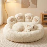 Coussin pour chat en peluche d'hiver Bear's Paw, moderne, moelleux, auto-chauffant, pour extérieur, pour chien et chat