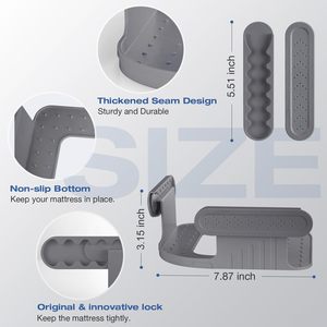 <b>Bed</b> <b>Sheet</b> Holder with Lock Straps Heavy Duty Corner Fitted Bedsheet Fasteners with Strips for Most Mattress No More Loose <b>Sheets</b> - Product Image 4