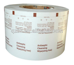Carta con logo personalizzato/pellicola laminata in alluminio/PE <span class=keywords><strong>per</strong></span> salviettine umidificate <span class=keywords><strong>per</strong></span> adulti, salviette umidificate <span class=keywords><strong>per</strong></span> il trucco - Product Image 1