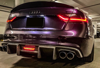 Diffuseur de pare-chocs arrière en fibre de carbone pour Audi A5/S5 B8.5, lèvre de spoiler sport, kit carrosserie 2012-2016, pièces de style extérieur automobile