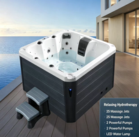 Spa extérieur moderne en acrylique avec bain à remous massant pour 6 personnes, garantie de 3 ans