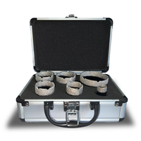 Outils diamantés en pierre de granit M14 brasés sous vide mèche de coupe scie cloche pour carrelage sec jeu de forets à noyau de diamant