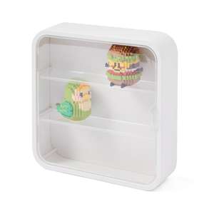 Boîte de rangement pour figurines, transparente, anti-poussière, à 3 niveaux, boîte de rangement pour figurines, anti-poussière, carrée, à fixer au mur - Product Image 1