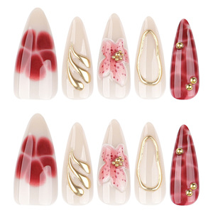 Support personnalisé pour vos propres designs et emballages – Nouveauté : Faux <span class=keywords><strong>ongles</strong></span> en amande à presser de haute qualité, art des <span class=keywords><strong>ongles</strong></span> 3D - Product Image 3