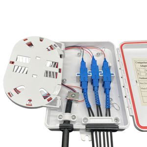 Perlindungan ip65 <span class=keywords><strong>2</strong></span>/4/6 Inti PC + bahan ABS dinding/tiang dipasang ODB/FDB/ODP/CTO FTTH kotak distribusi serat optik - Product Image 1