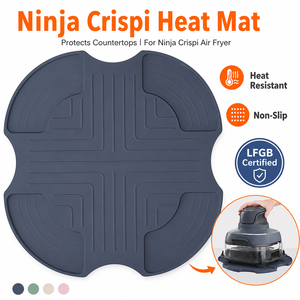 Tapis de cuisson en silicone personnalisé pour friteuse à air Ninja Crispi, résistant à la chaleur, antidérapant, protection de comptoir, dessous de plat, vente en gros, marque privée - Product Image 1