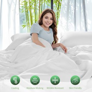 100% Soft and Cooling Bed Linen Anti-bacterial <strong>Bamboo</strong> <strong>Sheets</strong> For Home - Product Image 4