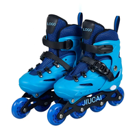 [Livraison Gratuite] Patins à roulettes pour garçons, taille unique réglable, en tissu maillé PU, à roues simples, pour le commerce international