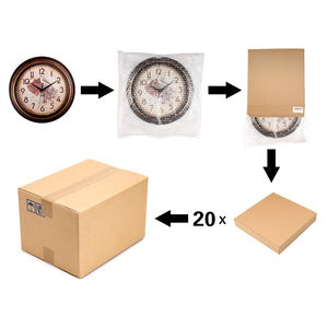 <span class=keywords><strong>Horloge</strong></span> murale en plastique rétro OEM/ODM vintage de 12 pouces corps en plastique à quartz avec logo personnalisé pour la décoration de la maison et l'aspect antique - Product Image 6