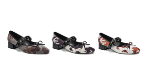 मैरी जेन फ्लैट्स महिलाओं की चिक गाय प्रिंट गर्मियों के कैजुअल ड्रेस जूते वर्ग फुट लचीली ब्लॉक एड़ी धनुष-उच्चारण वाली बकसुआ स्लिप-ऑन - Product Image 6