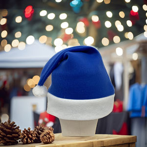 Bricolage presse à chaud ébauches sublimation unisexe velours rouge et blanc noël père noël <span class=keywords><strong>photo</strong></span> chapeau pour cadeau personnalisé - Product Image 1