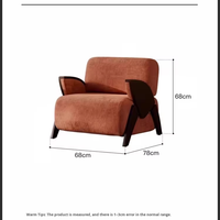Canapé modulaire de loisirs en tissu convertible DISHI, style moderne, fauteuil à une place, pour petit salon, balcon
