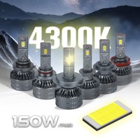GOODZOOM 4300K Bombillas LED para Faros Delanteros de Amplio Voltaje H4 H7 HB3 HB4, Luces LED para Auto 24V Canbus 9005 9006 H11