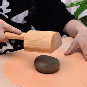 Piatto tronco di legno mazzuolo strumenti di appiattimento in ceramica legno Clapping Board Clapper argilla legno Paddle argilla - Product Image 5