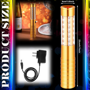 Bâton lumineux LED rechargeable pour boîte de nuit, bar, danse, bâton de <span class=keywords><strong>flash</strong></span>, bâton lumineux pour service de bouteilles de champagne, lumière scintillante VIP, anniversaire, mariage - Product Image 3