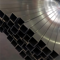 Tuyau décoratif polonais de miroir de Tube carré d'acier inoxydable 201 pour la fabrication architecturale de garde-corps d'escalier de main courante en métal