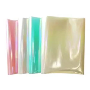 TPU 0.4mm transparent waterproof rainbow faux leather for bags, shoe materials, trademark clothing fabrics