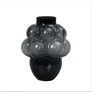 Design moderno unico a forma di uva accessori per la decorazione della casa vasi di fiori in vetro da tavolo