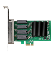 Carte réseau DIEWU TXA066 4 ports Gigabit 1000 Mbps PCI Express Realtek/8111H Quad Port RJ45 interne filaire pour serveur, garantie 24 mois