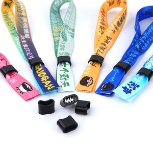 Factory Price Customized Logo & Color Fabric Wristband With Wristband Lock for Events & Festival As Access Control