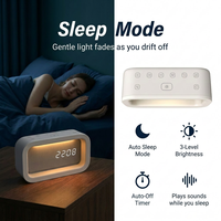 Jam Alarm Pintar Lampu Malam Mesin Suara Putih Pemutar Musik Tidur Lampu Bangun Tidur untuk Kamar Tidur Rumah Meja Samping Tempat Tidur