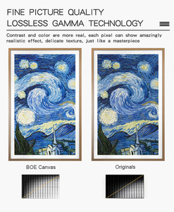 Boe nghệ thuật kỹ thuật số Bộ sưu tập thông minh HD hiển thị Album điện tử khung ảnh màn hình LCD bằng gỗ HD LCD Bảng điều chỉnh gỗ 21.5quotfull - Product Image 3