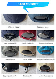Sombreros de pescador de algodón Vintage con logotipo bordado personalizado de ala ancha sombrero de pescador Retro desgastado liso personalizado con cuerda - Product Image 6