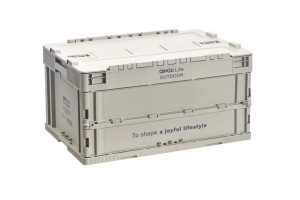 Gabinete plegable de almacenamiento portátil de 55L, contenedor de plástico Rectangular cuadrado de estilo Industrial, almacenamiento apilable de aluminio por inyección - Product Image 3