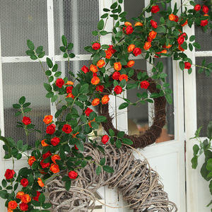 Guirnalda de Rosas Artificiales Flexible de 6 Pies, Decoración Colgante Ecológica para Bodas, Navidad, Decoración de Paredes del Hogar (Exterior) - Product Image 3