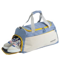 Sac de sport et de voyage en nylon imperméable 2026 avec compartiment à chaussures et poche humide, personnalisable avec logo, idéal pour le yoga et la gym (vente en gros)
